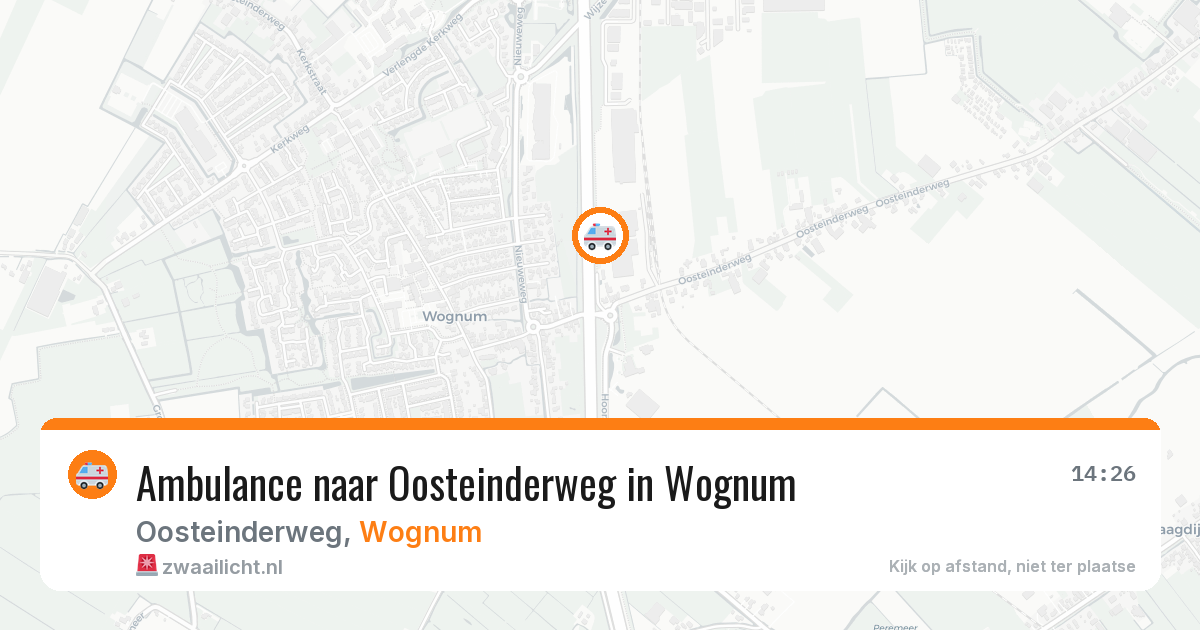 Ambulance naar Oosteinderweg in Wognum — 12 jun 2026