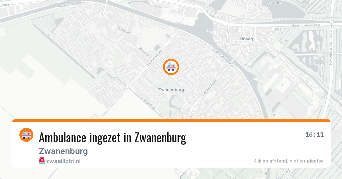 Ambulance ingezet in Zwanenburg — 22 jul 2026