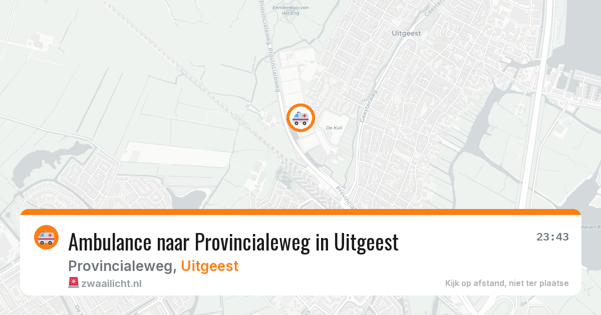 Ambulance naar Provincialeweg in Uitgeest — 25 mei 2026