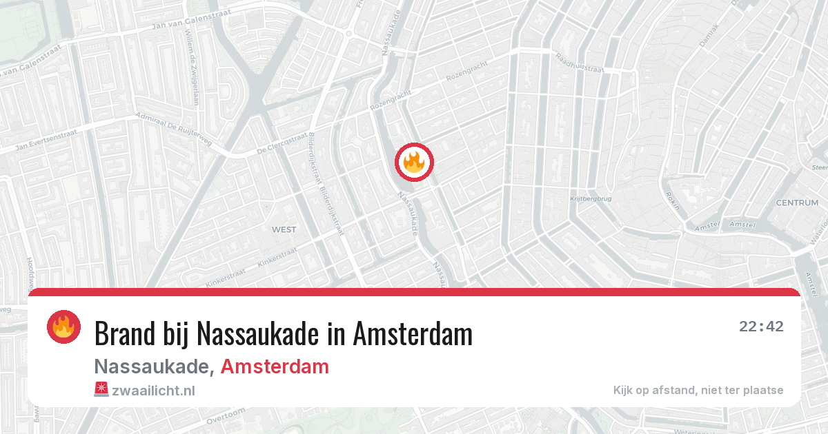 Brand bij Nassaukade in Amsterdam — 7 apr 2026
