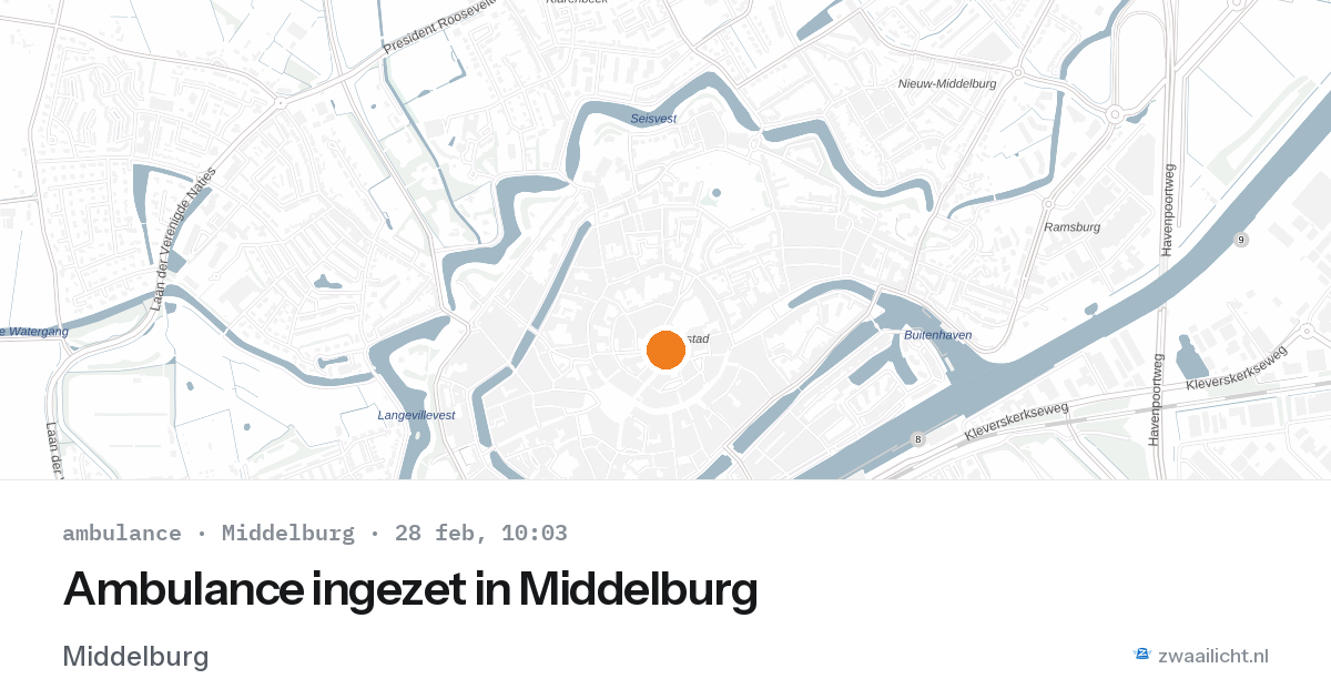 Ambulance ingezet in Middelburg — 28 feb 2026