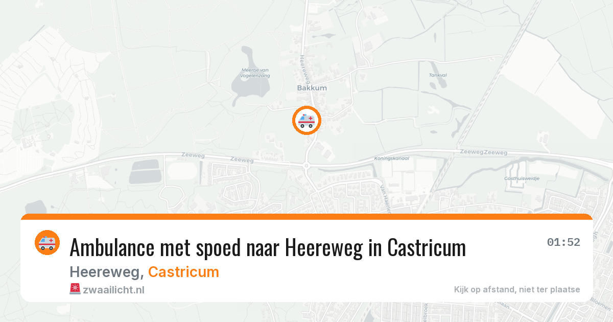 Ambulance met spoed naar Heereweg in Castricum — 6 aug 2026