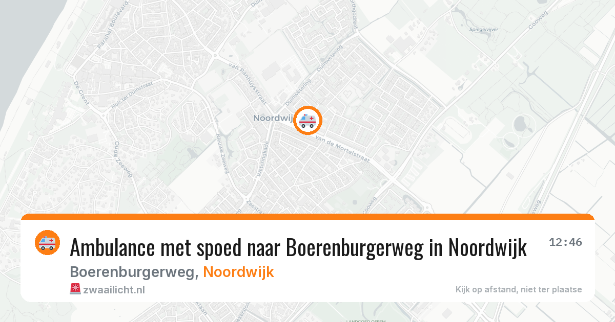 Ambulance met spoed naar Boerenburgerweg in Noordwijk — 17 jan 2026