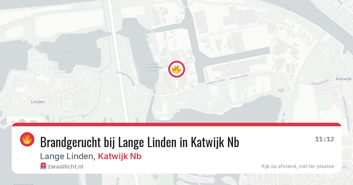 Brandgerucht bij Lange Linden in Katwijk Nb — 1 jul 2026