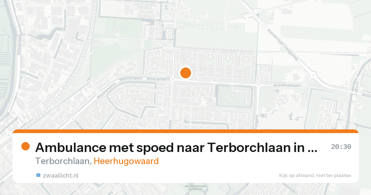 Ambulance met spoed naar Terborchlaan in Heerhugowaard — 18 aug 2026