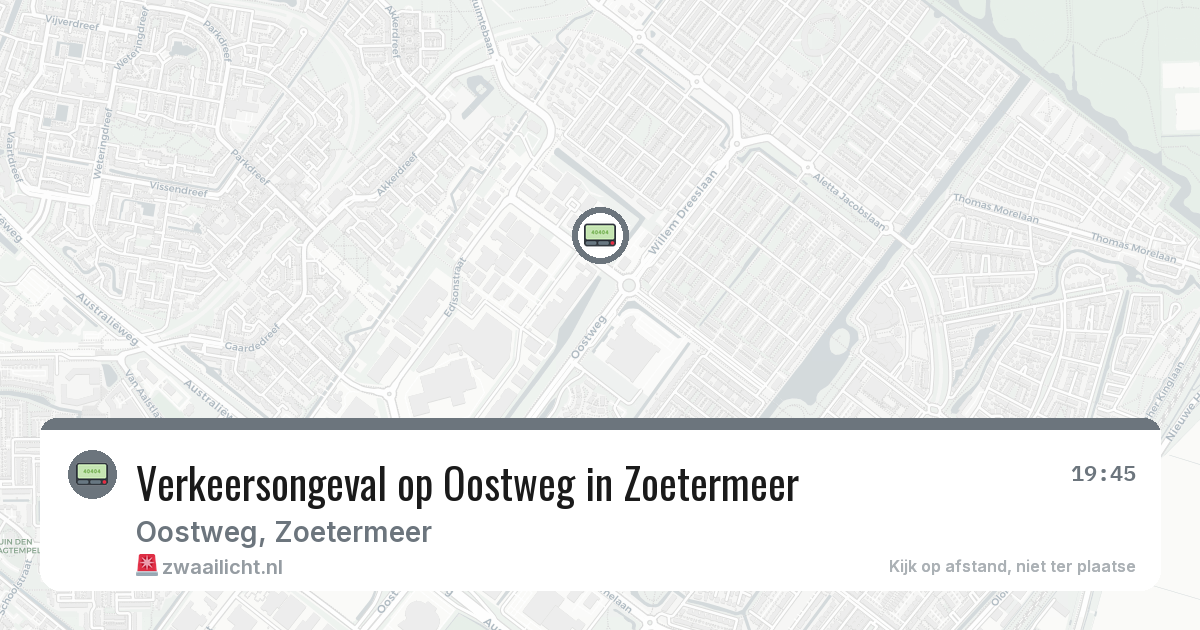 Verkeersongeval op Oostweg in Zoetermeer — 9 mrt 2026