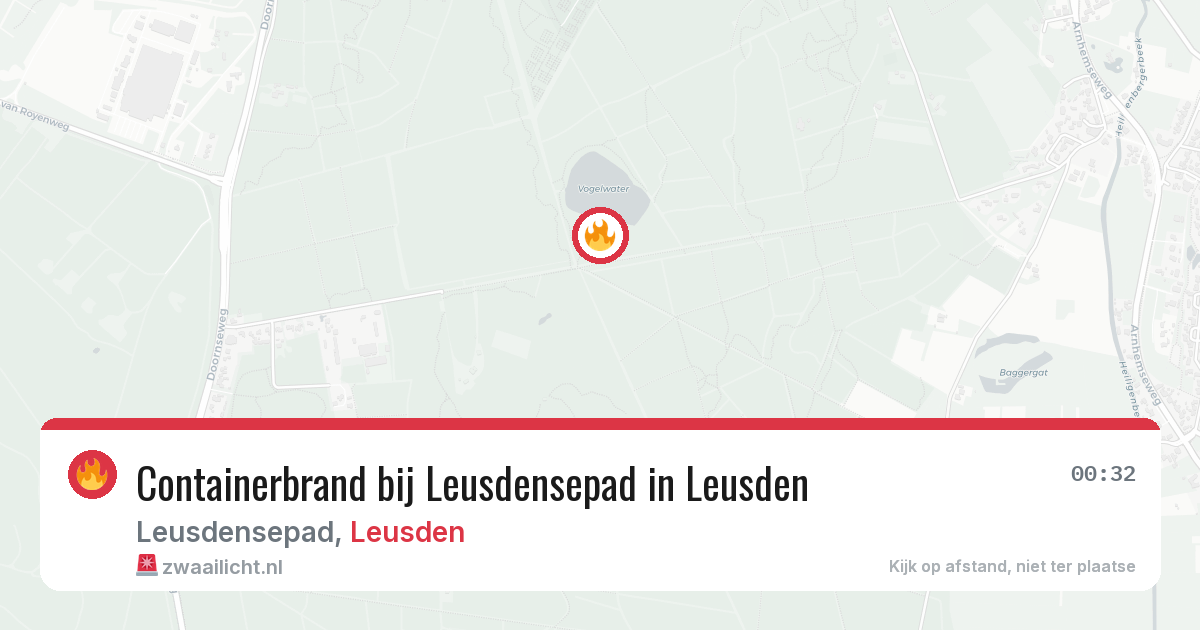 Containerbrand bij Leusdensepad in Leusden — 15 apr 2026