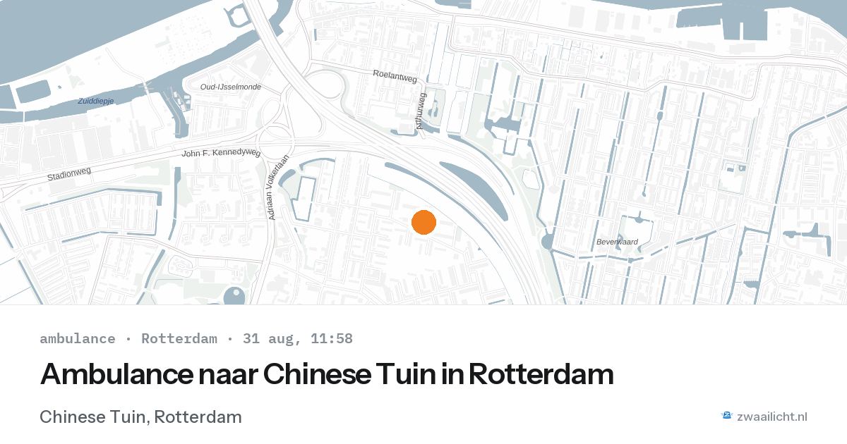 Ambulance naar Chinese Tuin in Rotterdam — 31 aug 2026