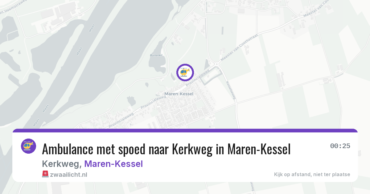Ambulance met spoed naar Kerkweg in Maren-Kessel — 21 jun 2026