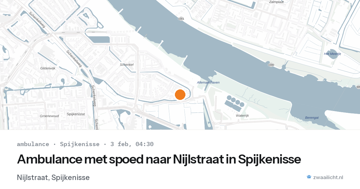 Ambulance met spoed naar Nijlstraat in Spijkenisse — 3 feb 2026