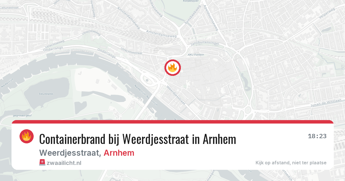Containerbrand bij Weerdjesstraat in Arnhem — 1 jul 2026