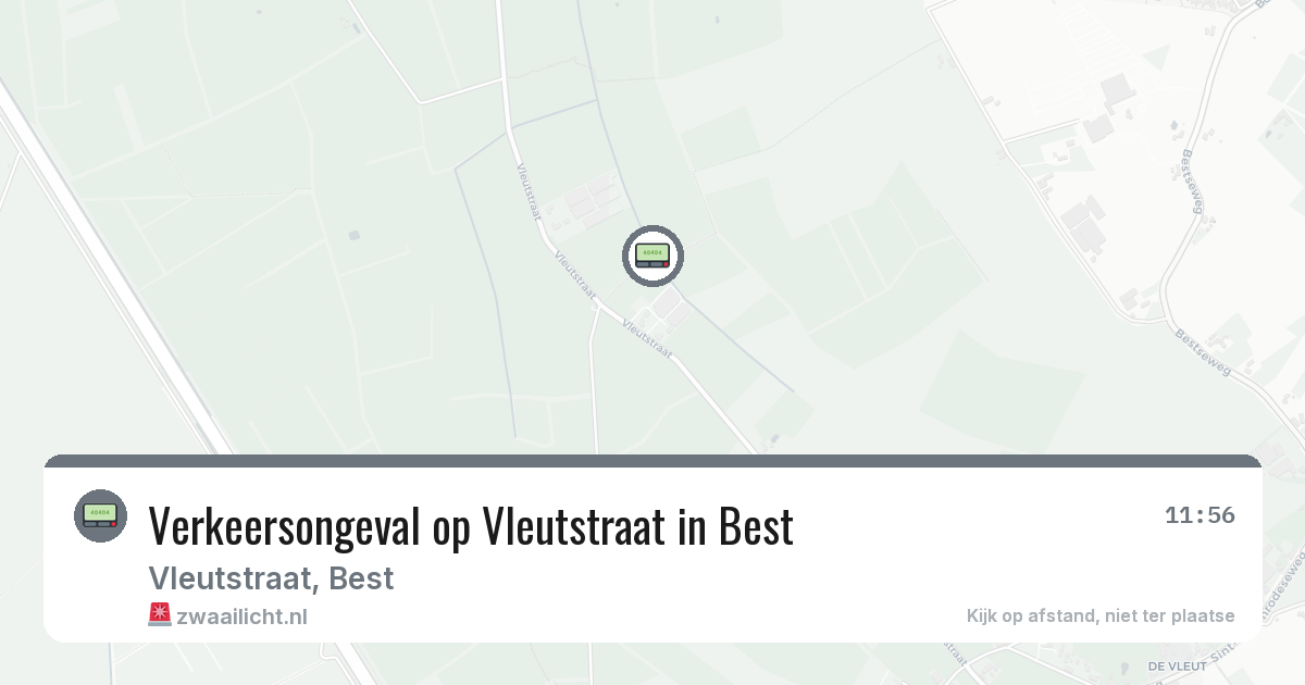 Verkeersongeval op Vleutstraat in Best — 22 feb 2026