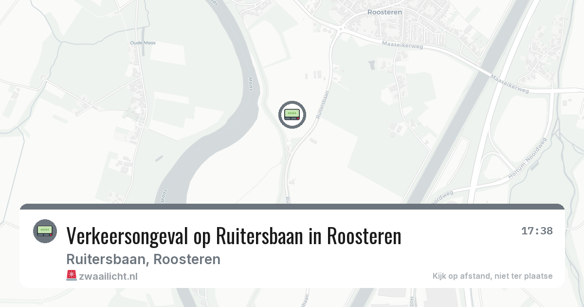 Verkeersongeval op Ruitersbaan in Roosteren — 23 feb 2026