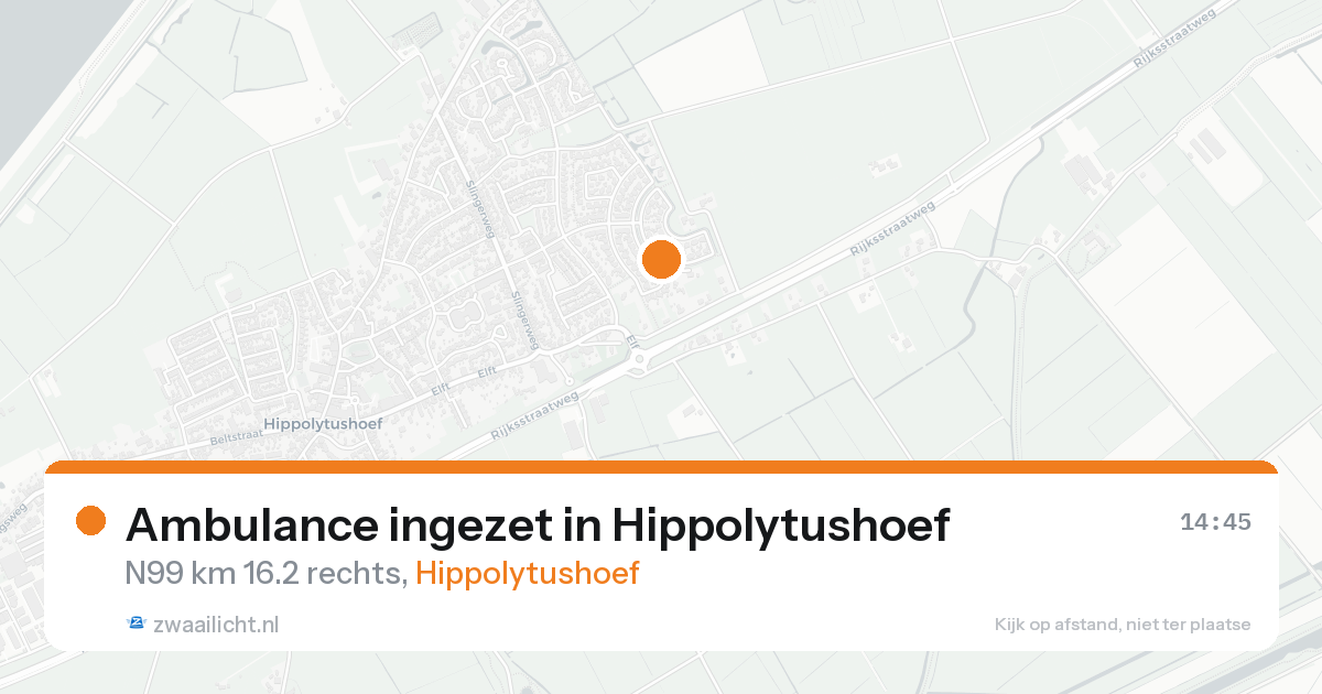 Ambulance ingezet in Hippolytushoef — 15 aug 2026