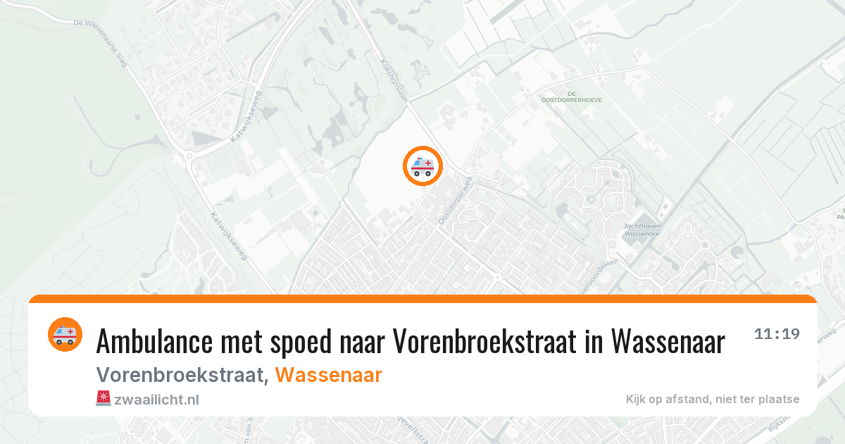 Ambulance met spoed naar Vorenbroekstraat in Wassenaar — 4 apr 2026