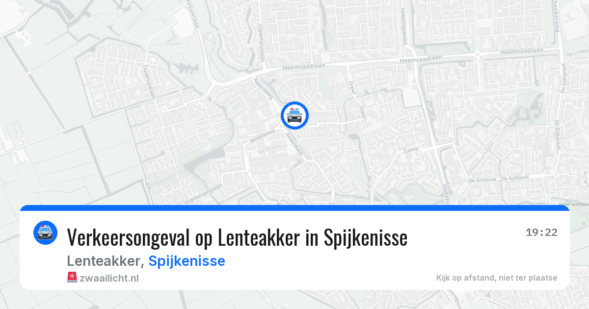 Verkeersongeval op Lenteakker in Spijkenisse — 1 apr 2026
