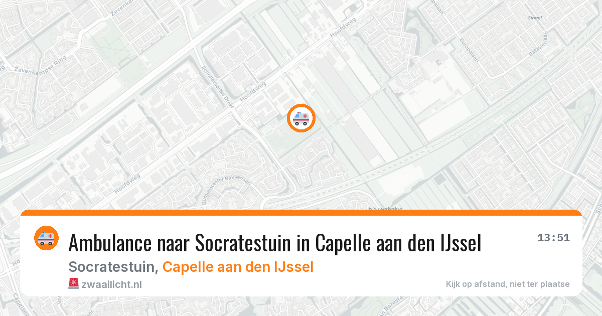 Ambulance naar Socratestuin in Capelle aan den IJssel — 31 mei 2026