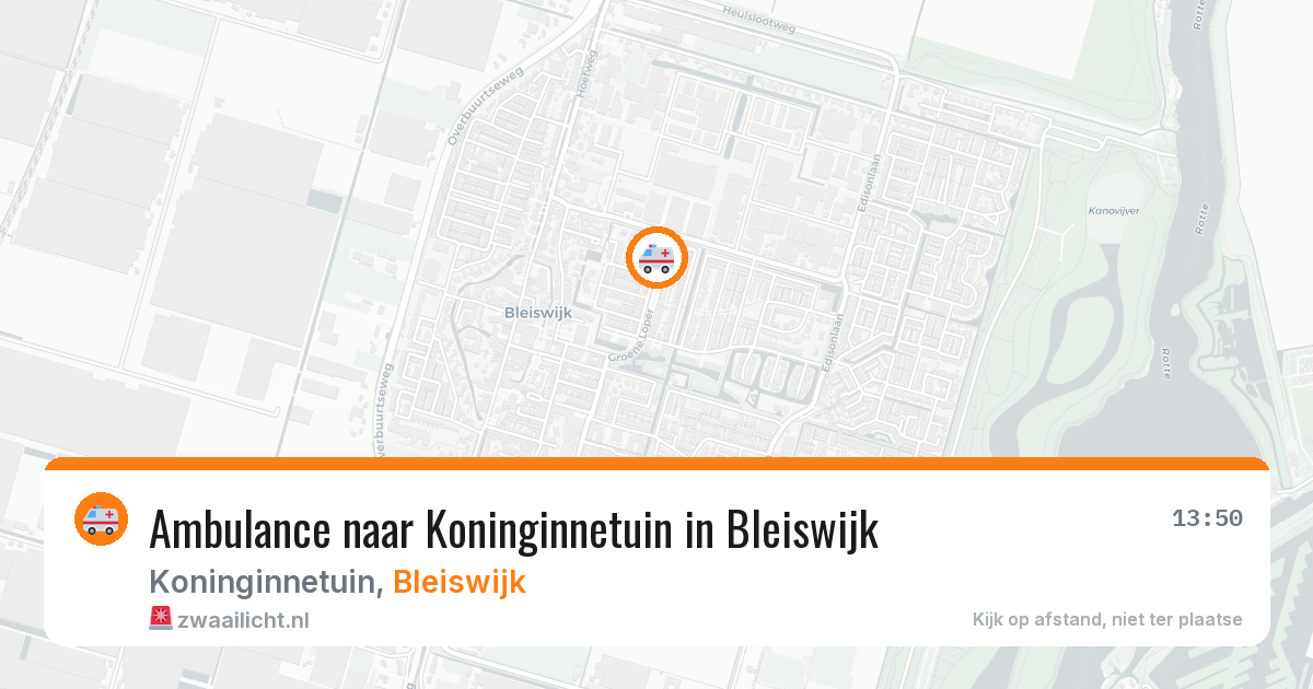 Ambulance naar Koninginnetuin in Bleiswijk — 1 jun 2026