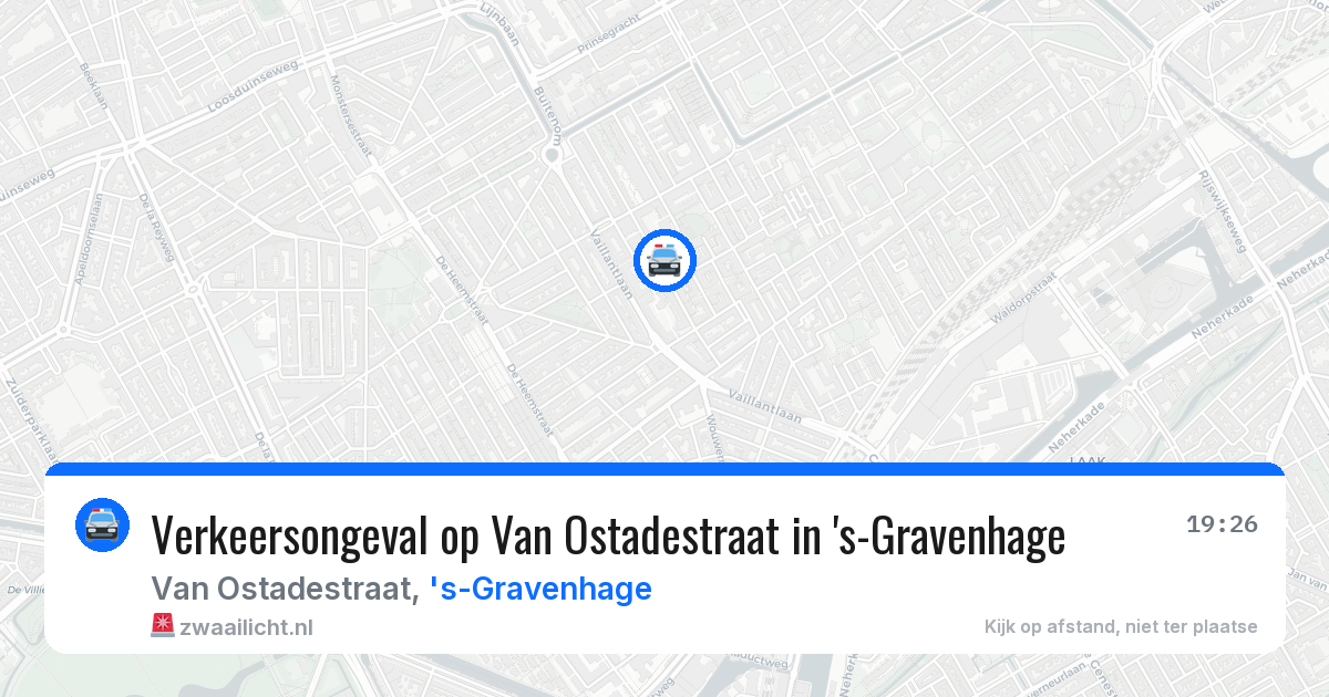 Verkeersongeval op Van Ostadestraat in 's-Gravenhage — 14 jul 2026