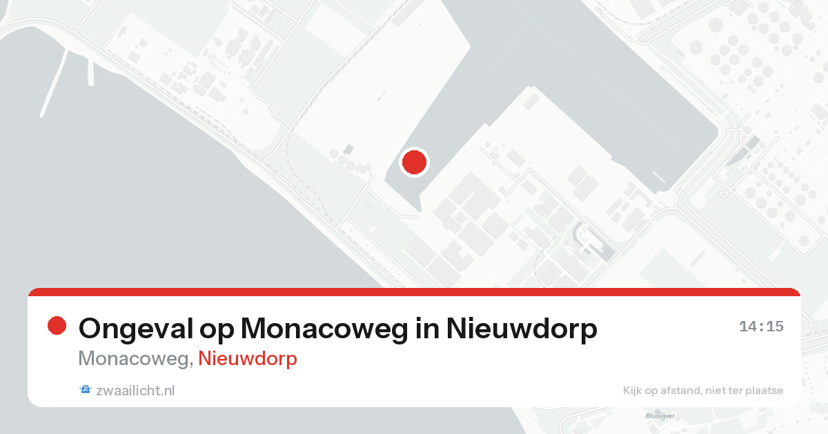 Ongeval op Monacoweg in Nieuwdorp — 17 aug 2026