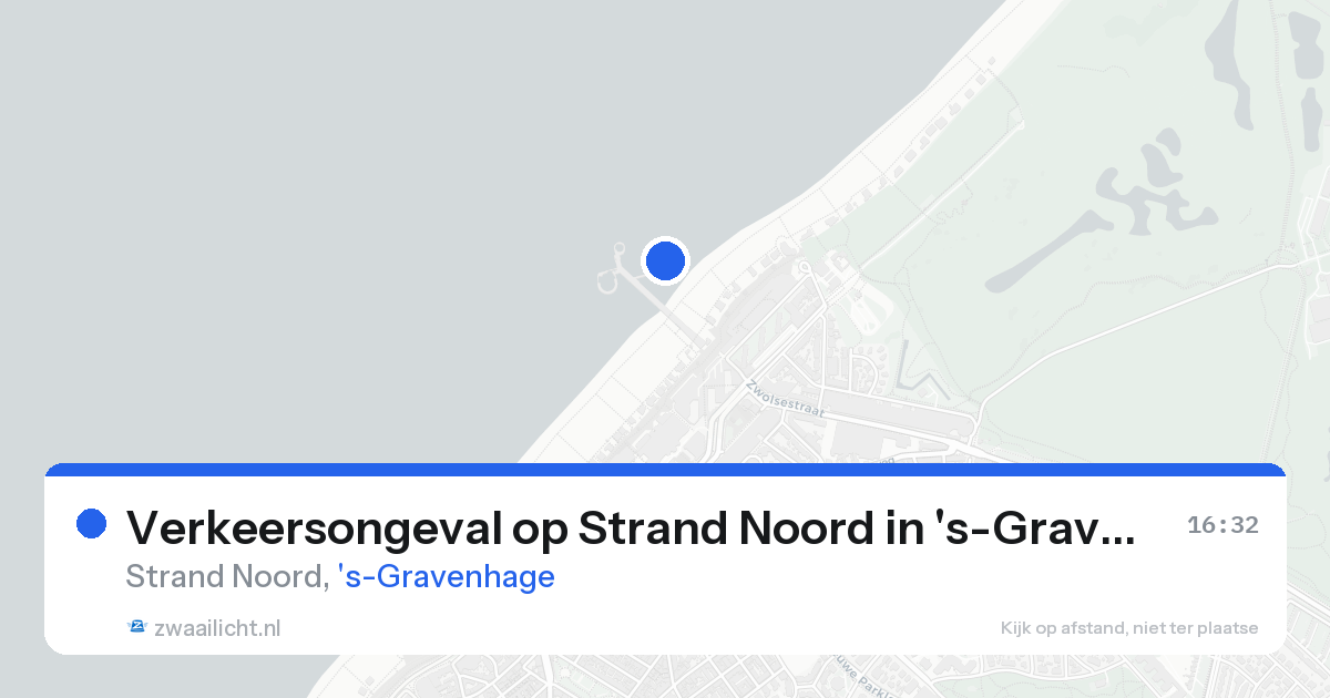 Verkeersongeval op Strand Noord in 's-Gravenhage — 25 aug 2026