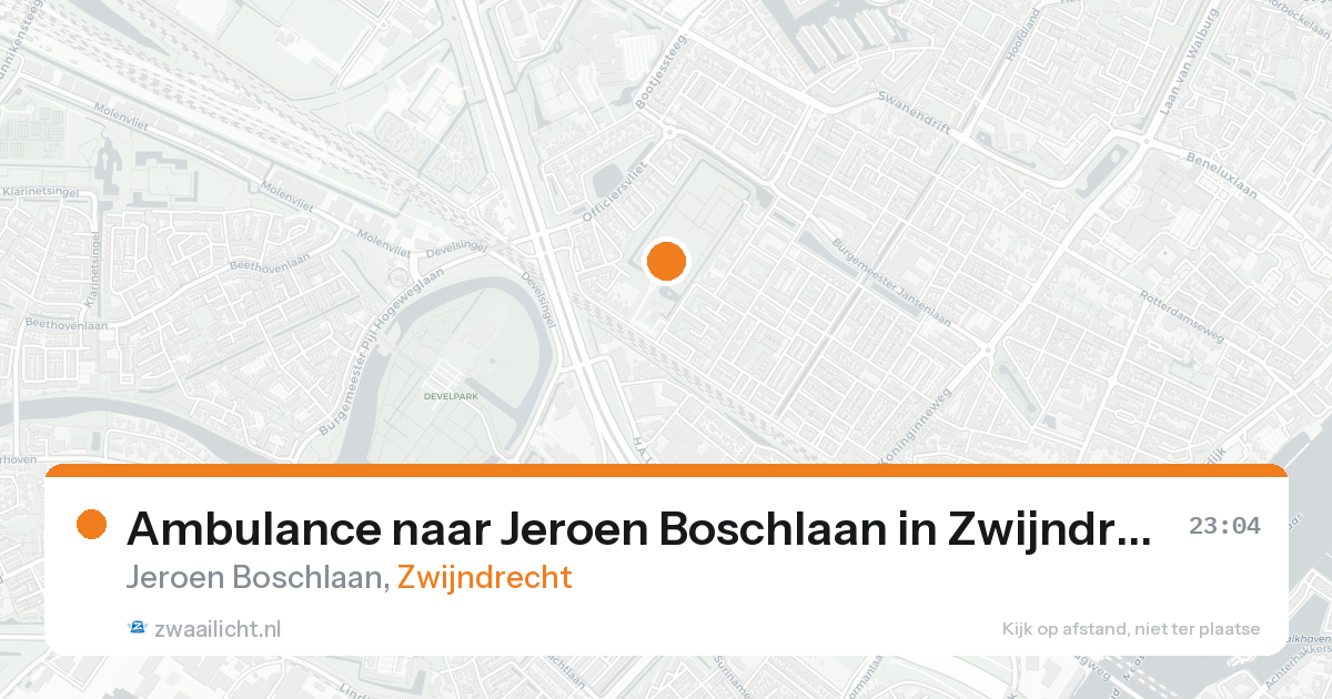 Ambulance naar Jeroen Boschlaan in Zwijndrecht — 18 aug 2026