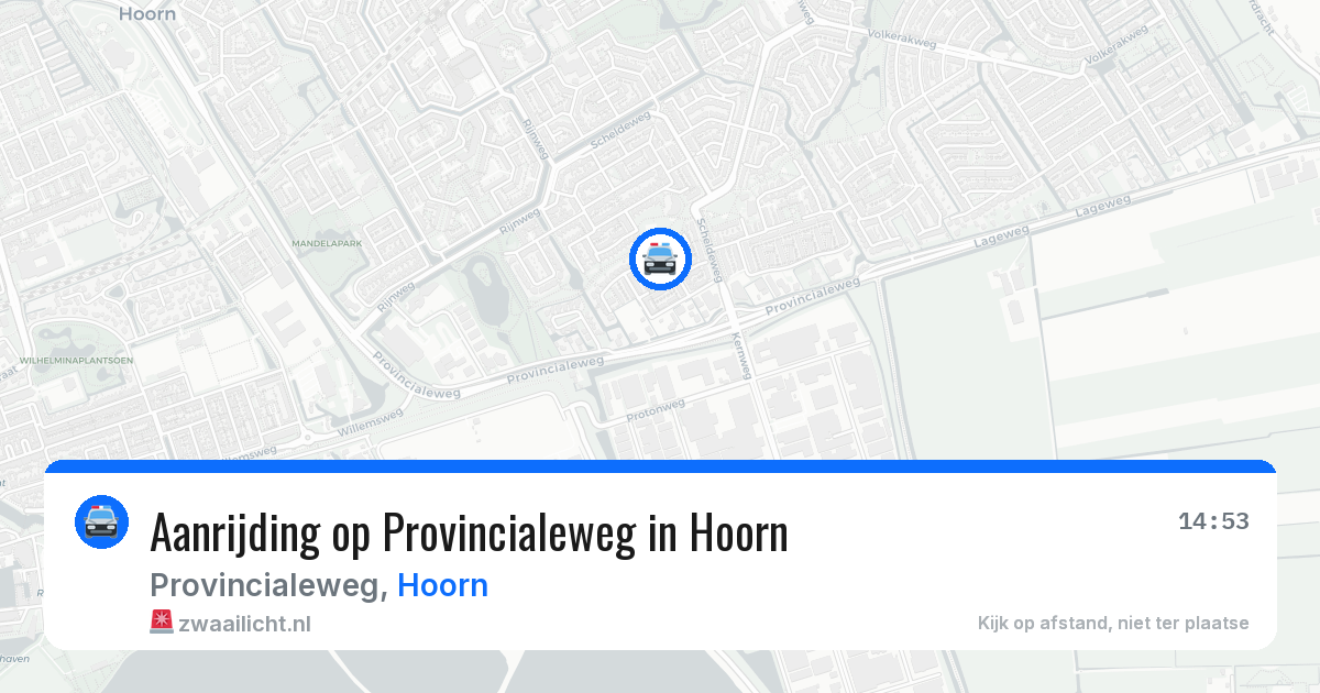 Aanrijding op Provincialeweg in Hoorn — 9 apr 2026