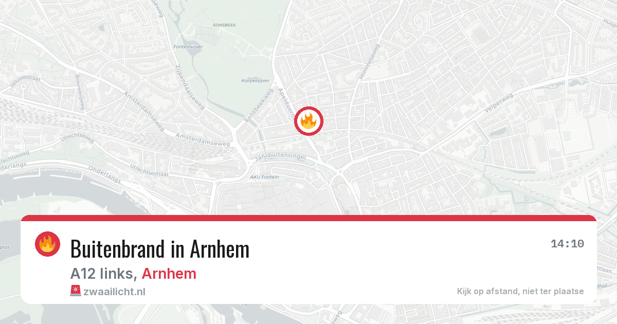 Buitenbrand in Arnhem — 6 aug 2026
