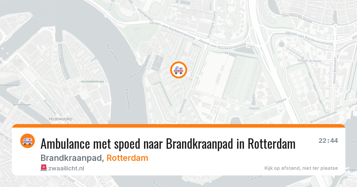 Ambulance met spoed naar Brandkraanpad in Rotterdam — 27 jul 2026