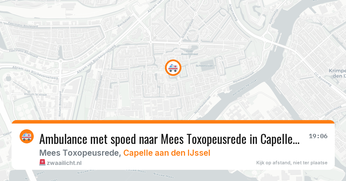 Ambulance met spoed naar Mees Toxopeusrede in Capelle aan den IJssel — 1 jun 2026