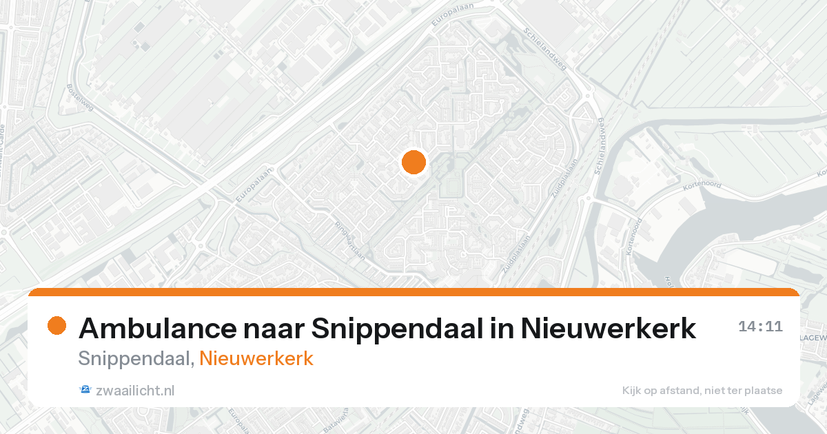 Ambulance naar Snippendaal in Nieuwerkerk — 18 aug 2026
