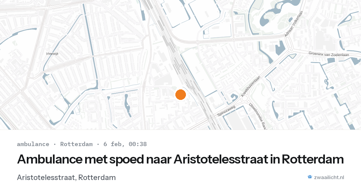 Ambulance met spoed naar Aristotelesstraat in Rotterdam — 5 feb 2026