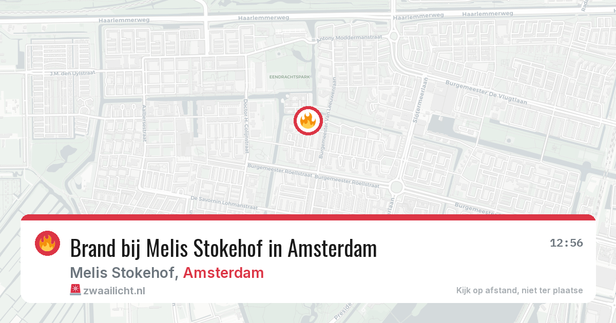 Brand bij Melis Stokehof in Amsterdam — 28 jul 2026