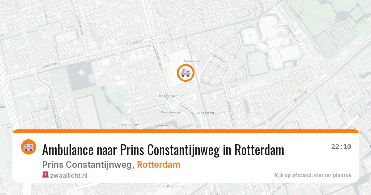 Ambulance naar Prins Constantijnweg in Rotterdam — 13 mrt 2026