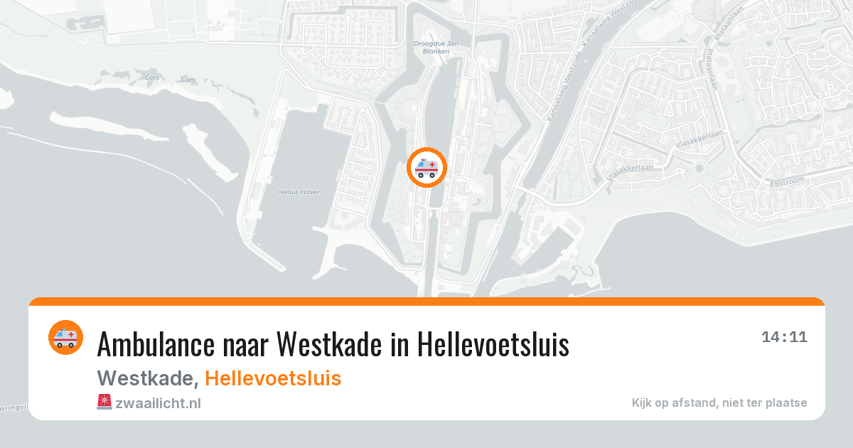 Ambulance naar Westkade in Hellevoetsluis — 21 jun 2026