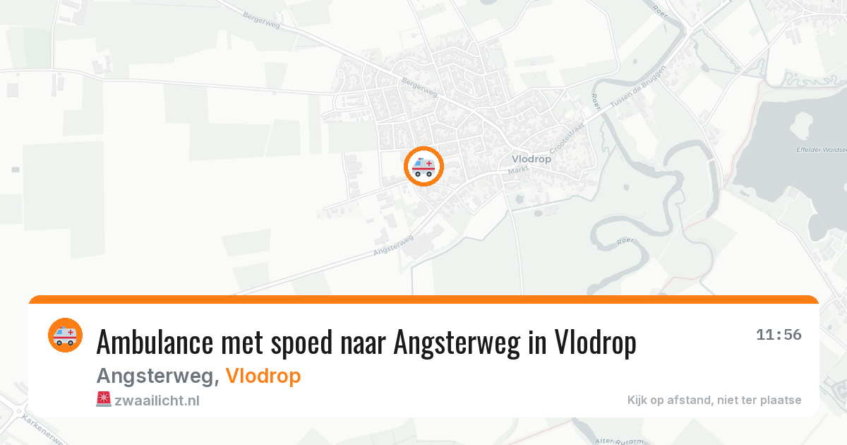 Ambulance met spoed naar Angsterweg in Vlodrop — 2 jul 2026