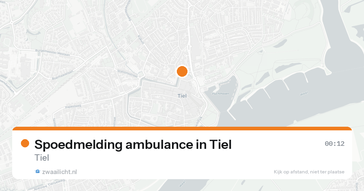 Spoedmelding ambulance in Tiel — 4 jul 2026