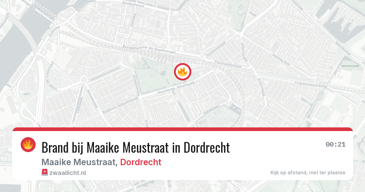 Brand bij Maaike Meustraat in Dordrecht — 12 mei 2026