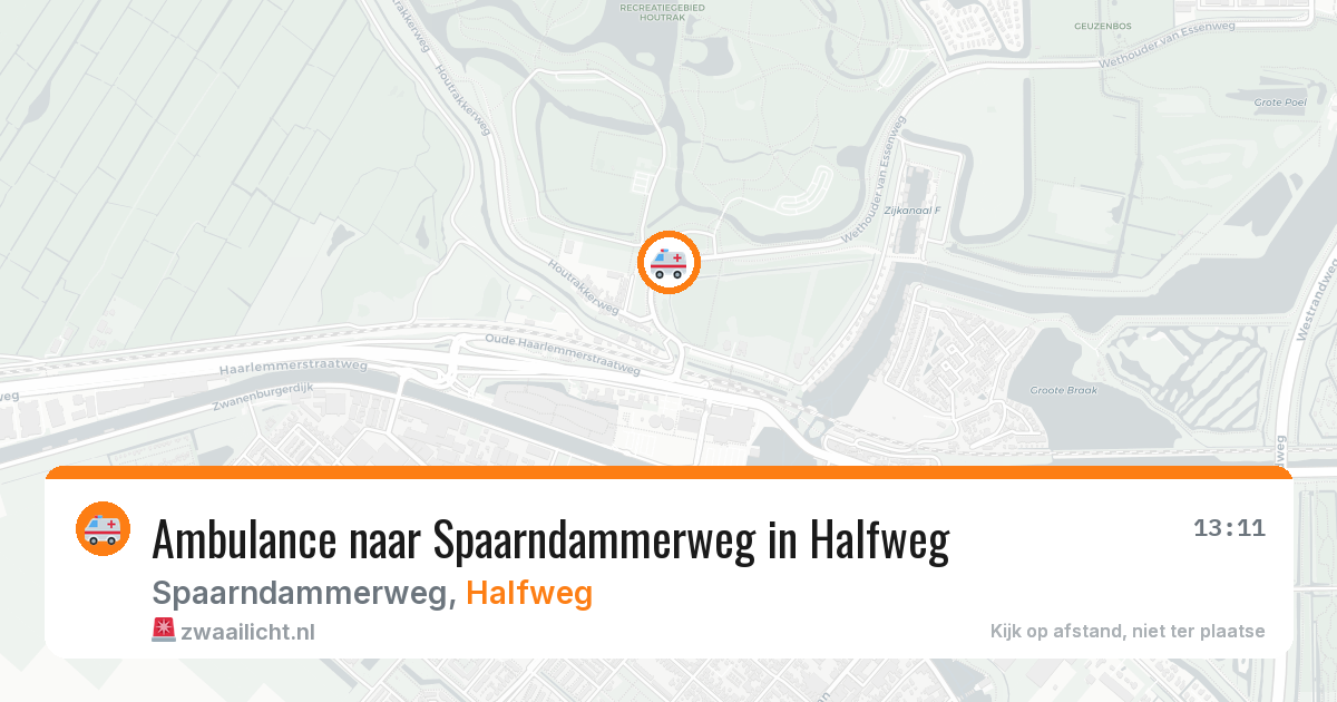 Ambulance naar Spaarndammerweg in Halfweg — 28 jun 2026
