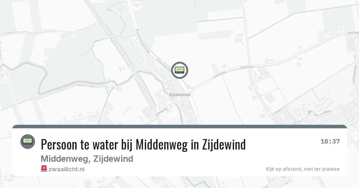 Persoon te water bij Middenweg in Zijdewind — 19 feb 2026
