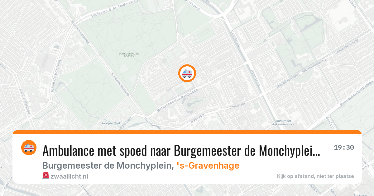 Ambulance met spoed naar Burgemeester de Monchyplein in 's-Gravenhage — 9 feb 2026