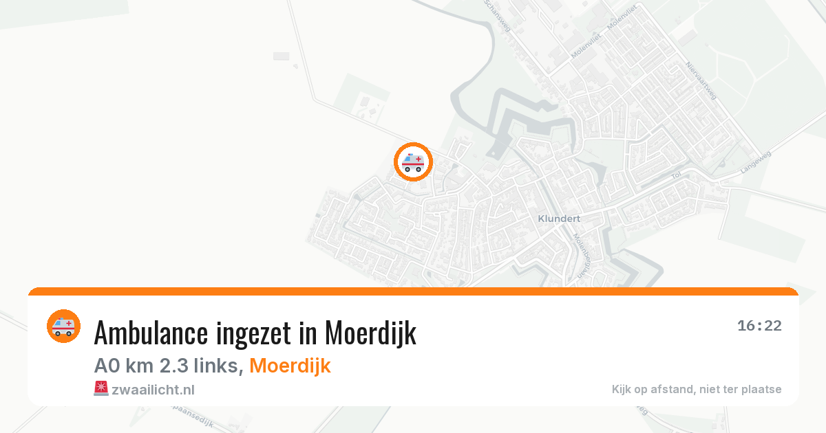 Ambulance ingezet in Moerdijk — 28 jul 2026