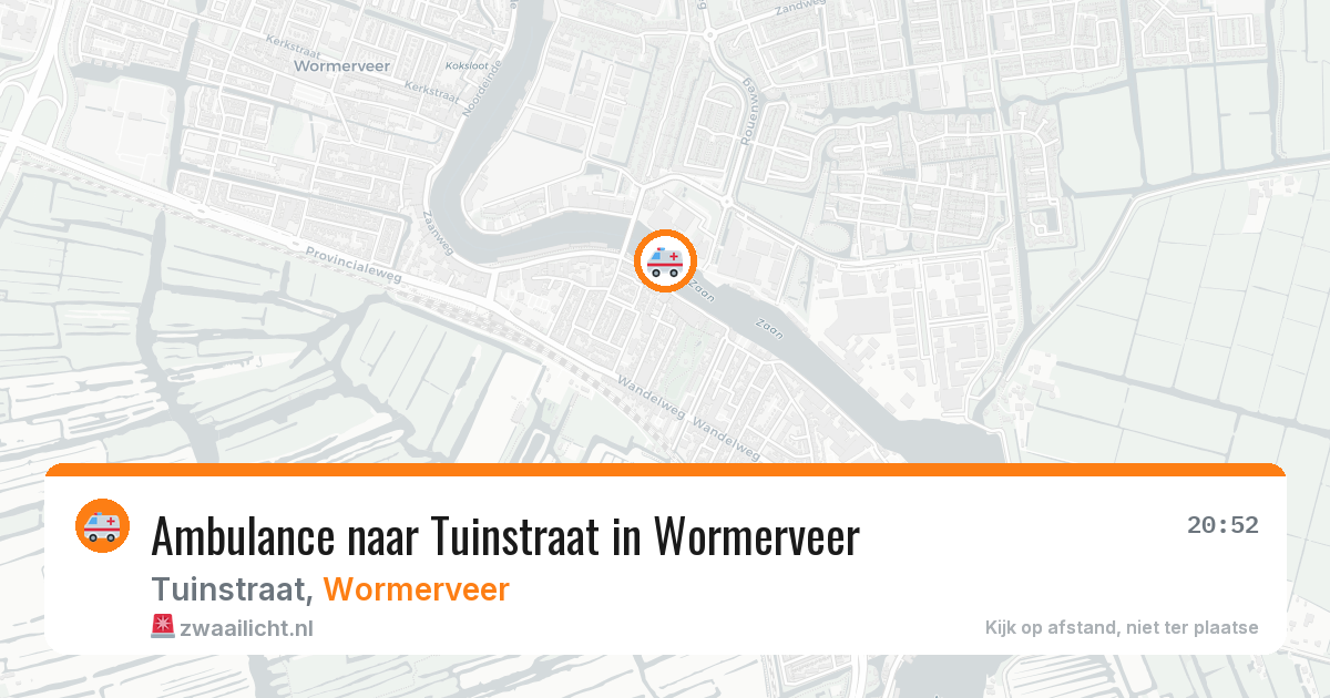 Ambulance naar Tuinstraat in Wormerveer — 22 mrt 2026
