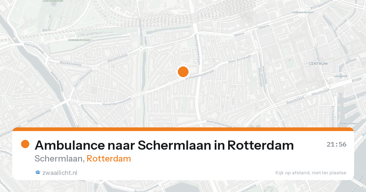 Ambulance naar Schermlaan in Rotterdam — 21 aug 2026