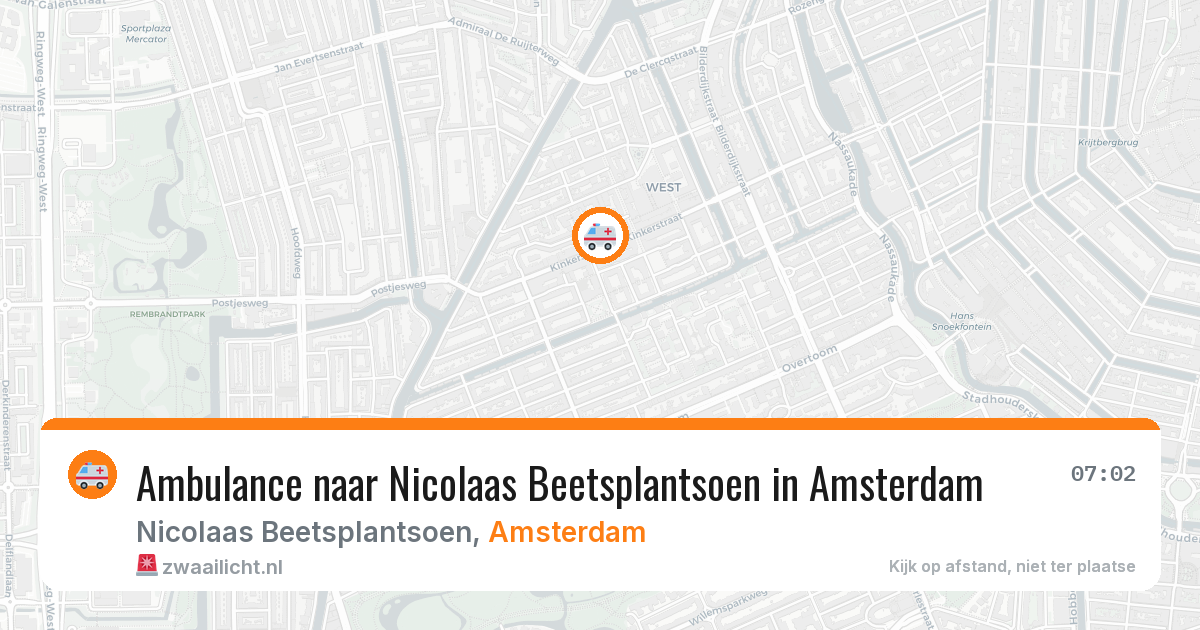 Ambulance naar Nicolaas Beetsplantsoen in Amsterdam — 25 jun 2026