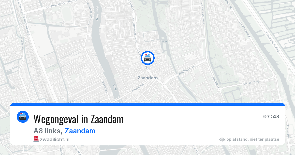 Wegongeval in Zaandam — 27 mrt 2026