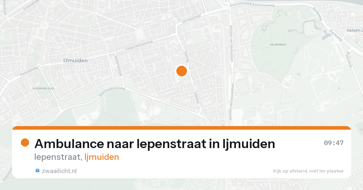 Ambulance naar Iepenstraat in Ijmuiden — 18 aug 2026