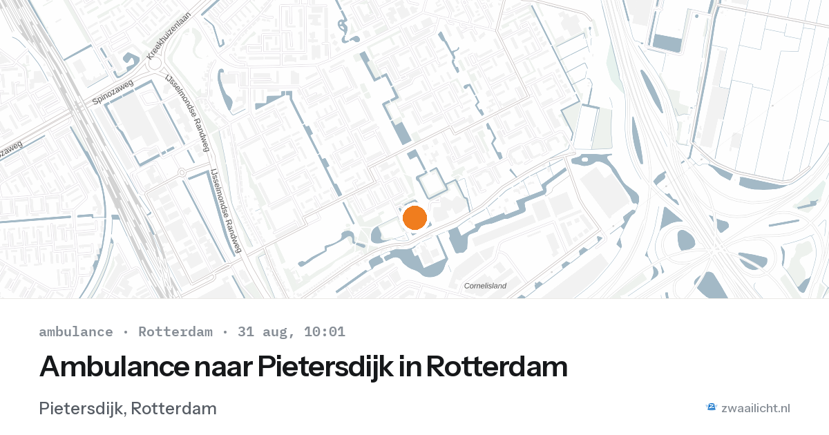 Ambulance naar Pietersdijk in Rotterdam — 31 aug 2026