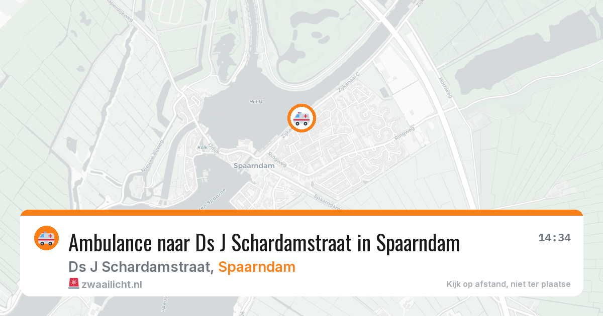 Ambulance naar Ds J Schardamstraat in Spaarndam — 8 feb 2026