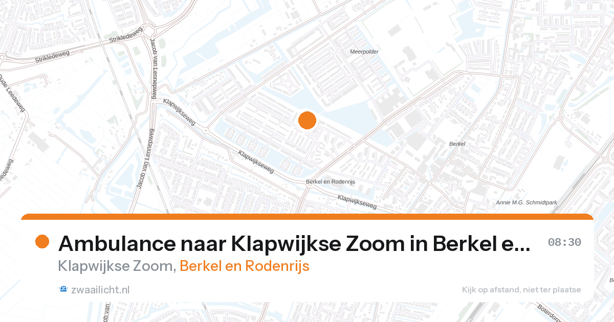Ambulance naar Klapwijkse Zoom in Berkel en Rodenrijs — 28 aug 2026